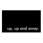 up, up and away. business cards