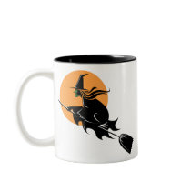 Up Up and Away Customisable Halloween Witch Mug