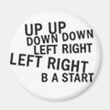 UP UP DOWN DOWN LEFT RIGHT LEFT RIGHT B A START REFRIGERATOR MAGNETS