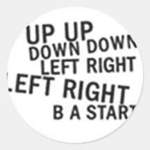 UP UP DOWN DOWN LEFT RIGHT LEFT RIGHT B A START STICKER