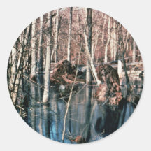 Upland Wood Swamp Round Stickers