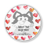 Upload Photo Cartoon Hearts Personalised Magnets