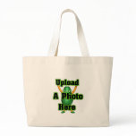 Upload your photo to template products bags