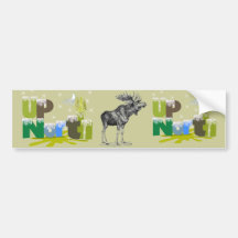 UpNorth Vintage Moose Bumper Stickers