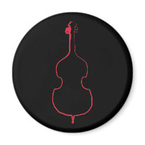 Upright Bass Ink Magnet