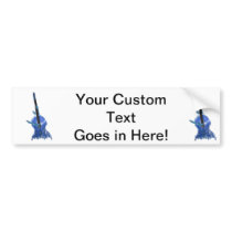 Upright orchestral acoustic double bass blue art