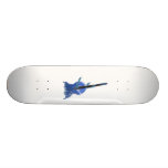 Upright orchestral acoustic double bass blue art skateboard deck