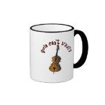 Upright String Double Bass Player Coffee Mugs