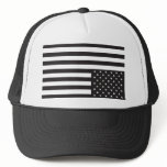 Upside Down American Flag in Black. Mesh Hats
