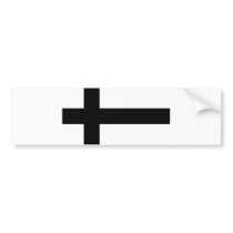 Upside Down Cross Bumper Sticker