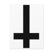Upside Down Cross Post Cards