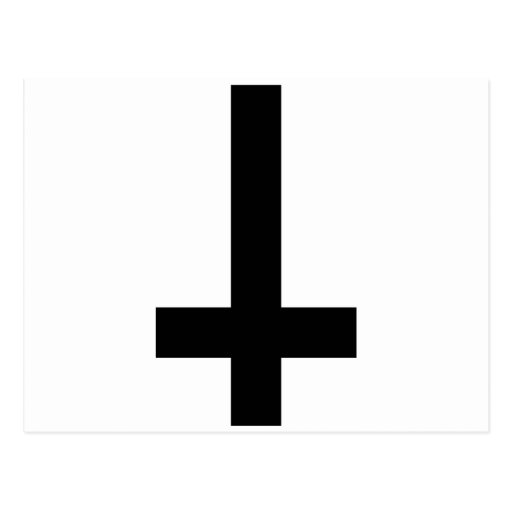 Upside Down Cross Postcard
