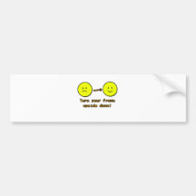 Upside Down Frown Bumper Sticker