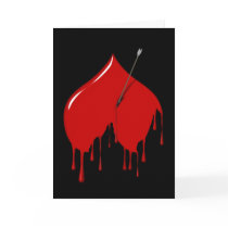 Upside Down Heart (Add Text) Card