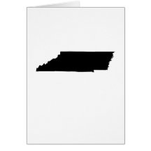 Upside Down Map of Tennessee Cards