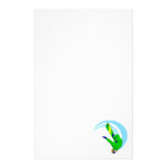 Upside Down Snow Boarder Customized Stationery
