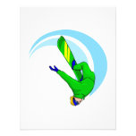 Upside Down Snow Boarder Invitation