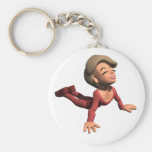 Upward Dog Yoga Pose Gear Key Chains