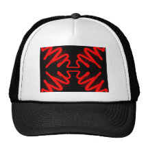 Urban Art Red Neon Arrows Modern Home Decor Mesh Hats
