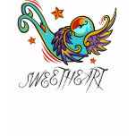 Urban Artistic Sweetheart Swallow Tattoo Bird t-shirts