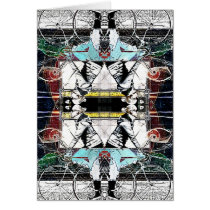 urban bicycle rider greeting card