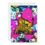 urban city graffiti paint splatter design colourfu invitations
