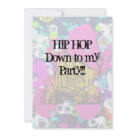 urban city graffiti paint splatter hip hop party invitations