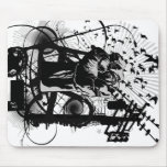 Urban Fist with crows and wires illustration. mousepads