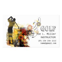 Urban Grunge Modern Golf Business Card Template