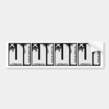 Urban Indulgence Stickers X4 Bumper Stickers