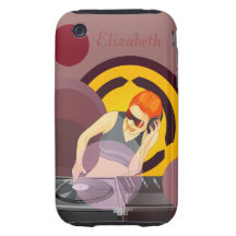 Urban Lady DeeJay Personalised Tough iPhone 3 Cases