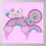 Urban Rainbow Stars and Spirals posters
