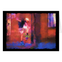 Urban Skateboard in Alley Card