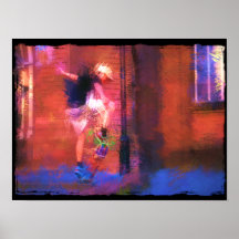 Urban Skateboard in Alley Posters