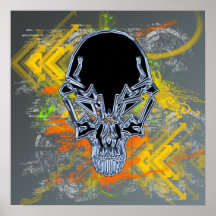 Urban Skull Poster