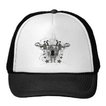 Urban Weightlifter Illustration Mesh Hat
