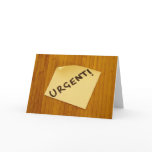 Urgent Note Belated Birthday Card