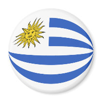 Uruguay Fisheye Flag Magnet