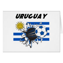 Uruguay Futbol Stationery Greeting Card