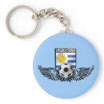 Uruguay soccer football emblem Uruguayan flag keychains
