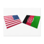 US & Afghanistan Flags Post Card