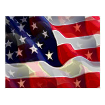 US American Flag Post Card