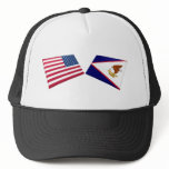 US & American Samoa Flags Hats