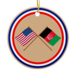 US and Afghanistan Crossed Flags