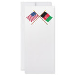 US and Afghanistan Crossed Flags rack cards
