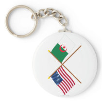 US and Algeria Crossed Flags