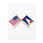 US and American Samoa Crossed Flags