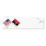 US and Angola Crossed Flags Bumper Stickers