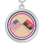 US and Angola Crossed Flags
