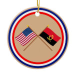 US and Angola Crossed Flags